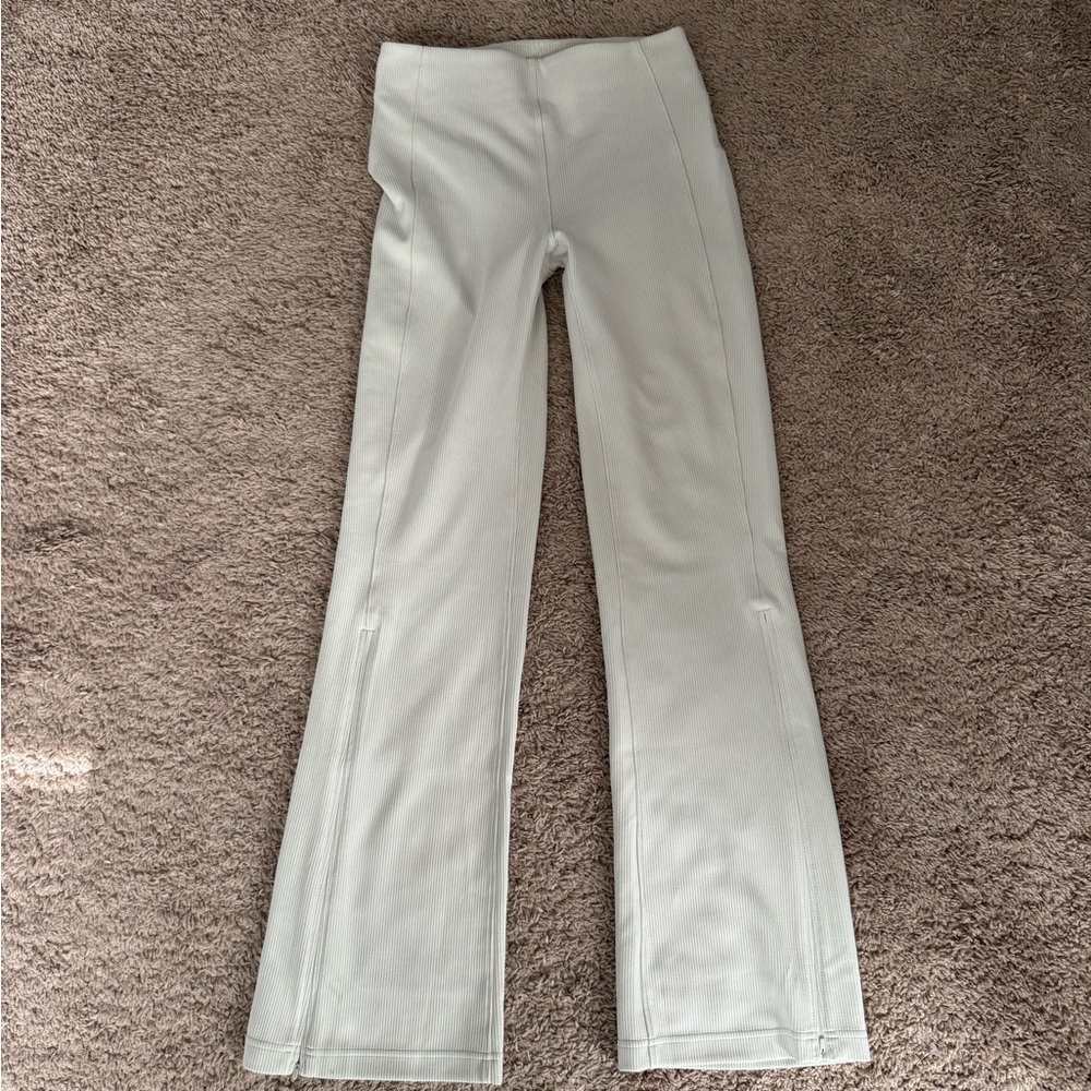 Lululemon brushed soft stream rib zip flare
